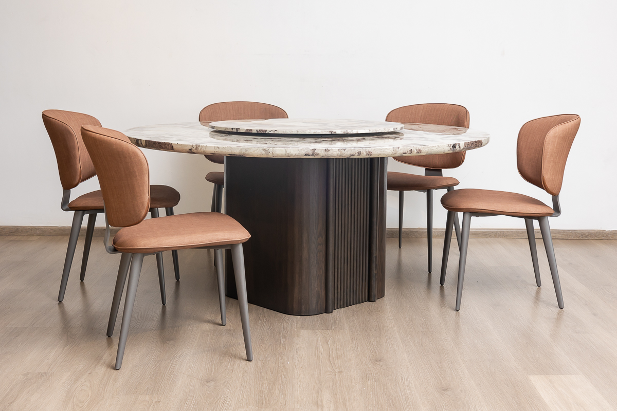 IMPERIAL Round Dining Table + 6 Range Chairs