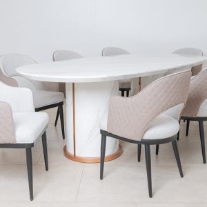 RIGA Dining Table + 8 Chairs