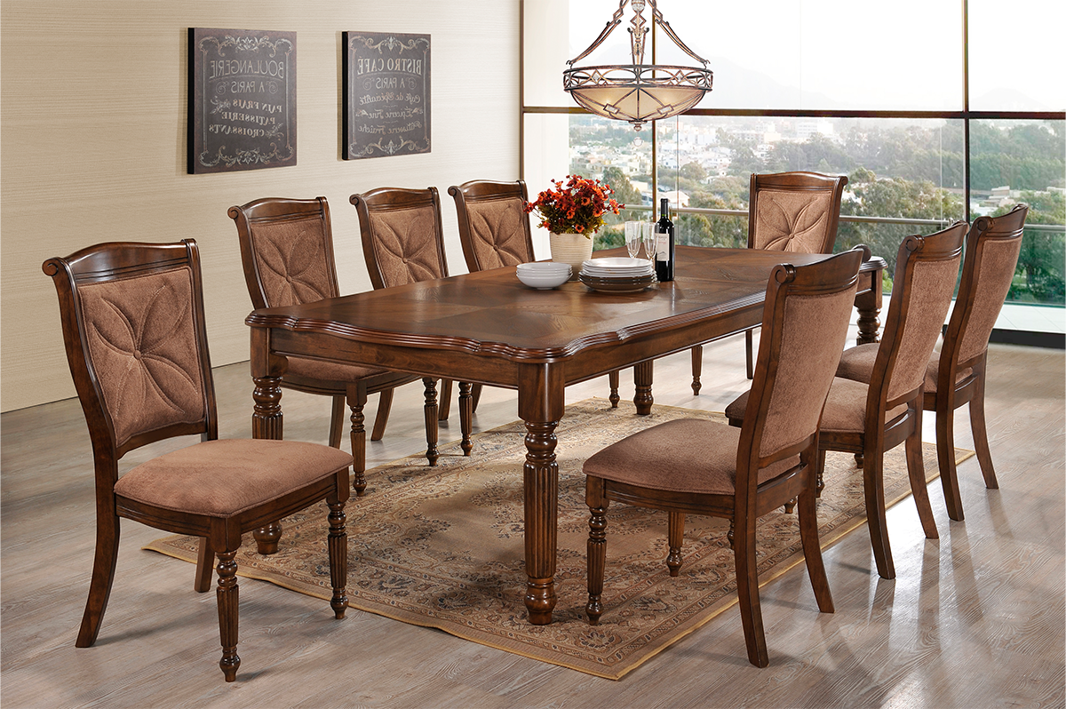 BURRAY Dining Table + 8 Chairs