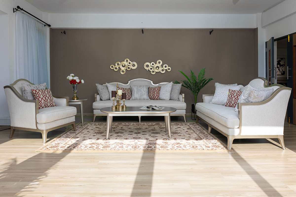 CASTELLE 7 Seater Fabric Sofa (3+2+1+1)